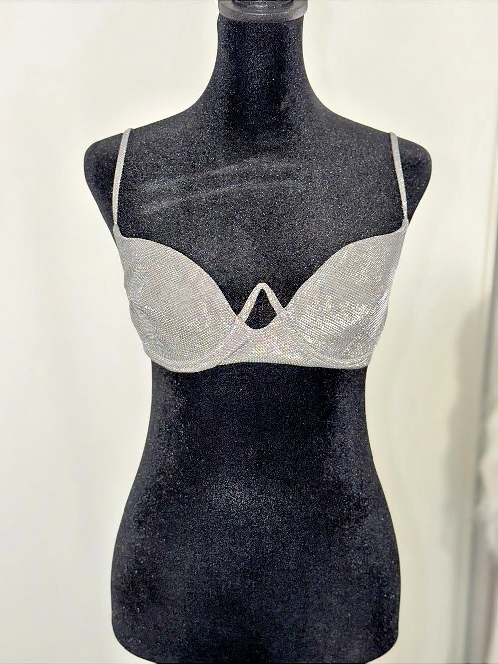 Silver Strappy Bra Like New
